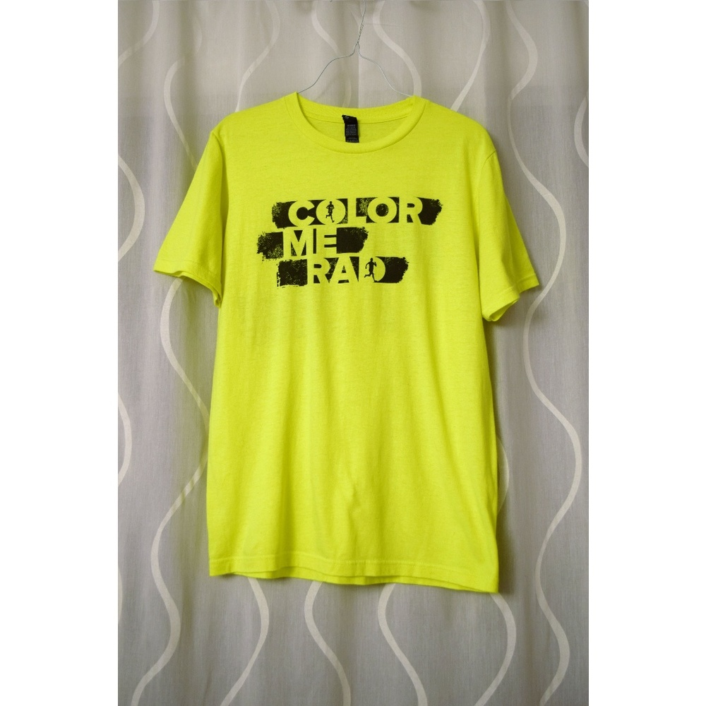 COLOR ME RAD Neon Highlighter Yellow Color Bomb T-shirt | Size S